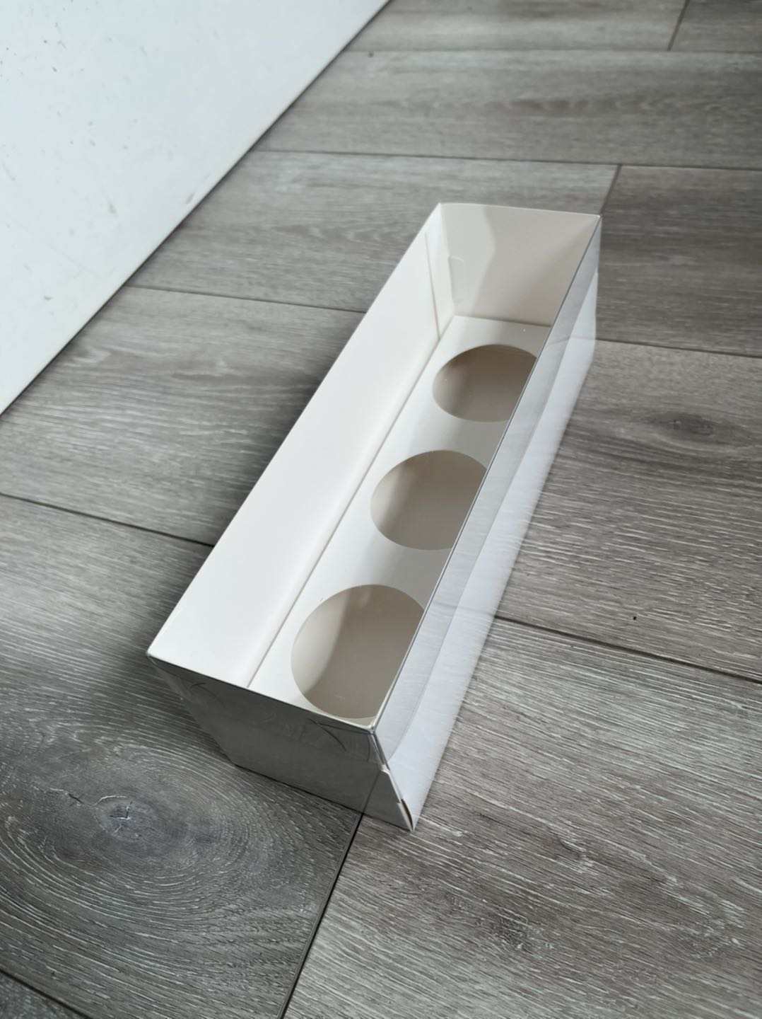 Clear 3 hole boxes