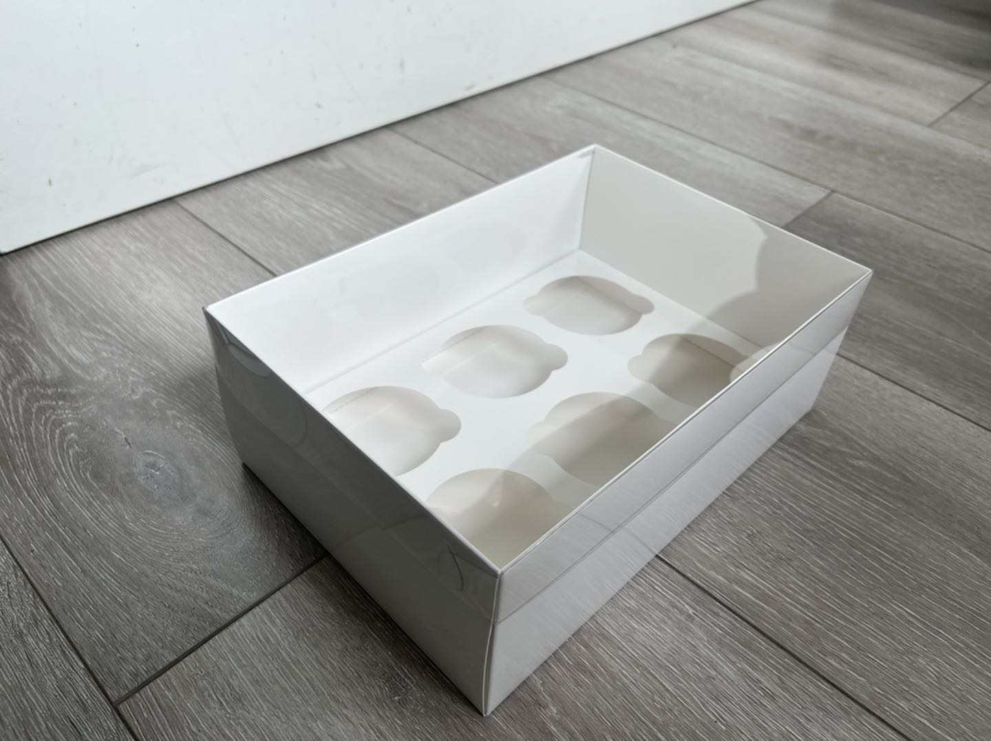 Clear 6 Hole cupcake Boxes