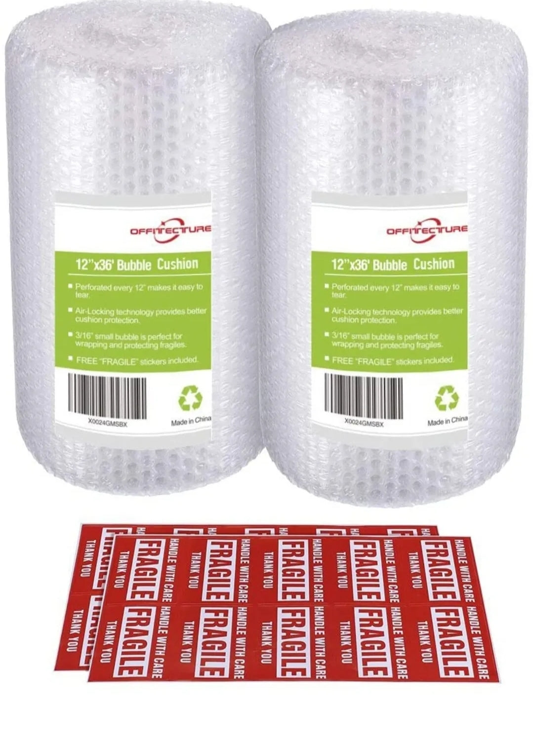 2-Pack Bubble Cushioning Wrap