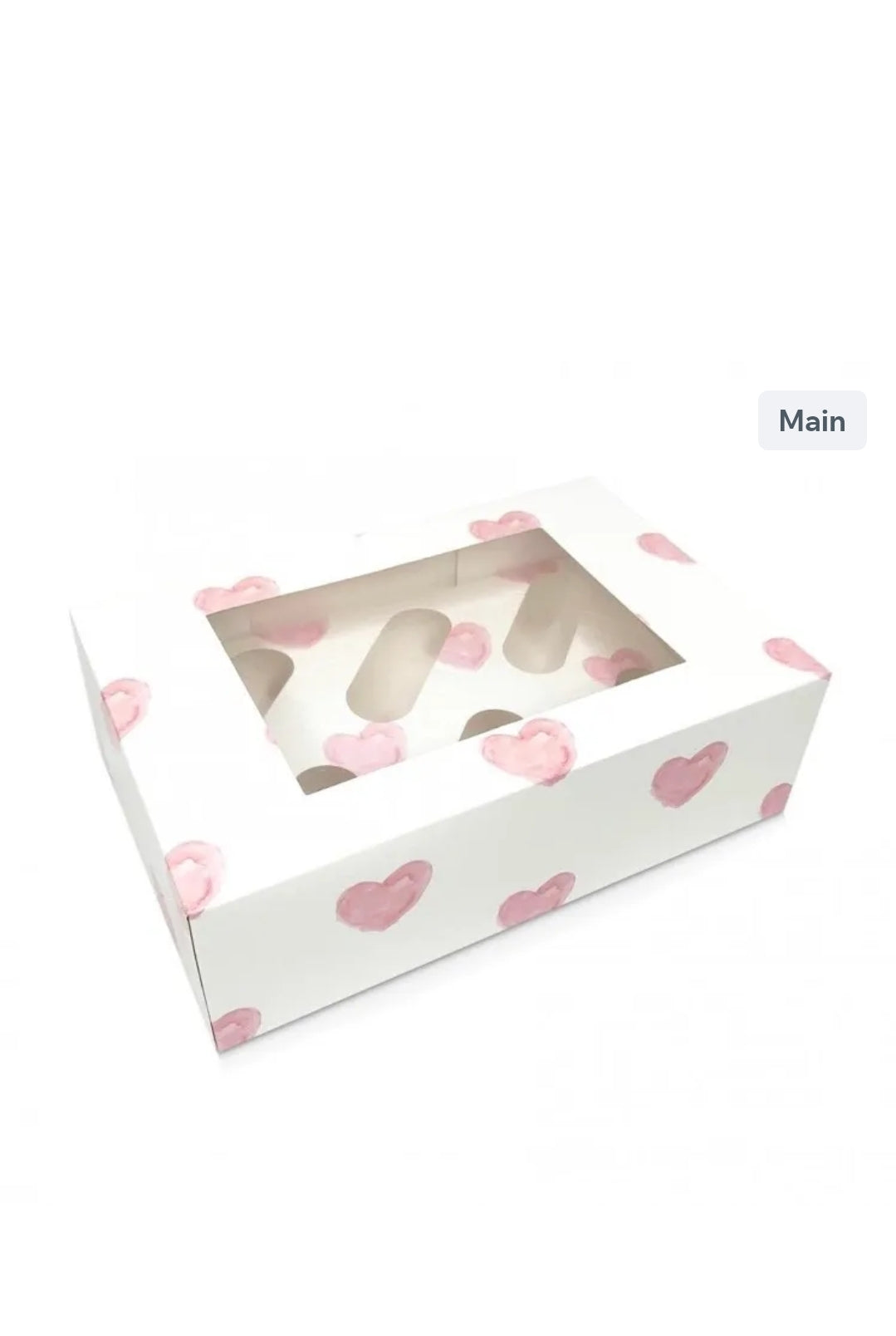 6 hole Cupcake boxes - white 💗