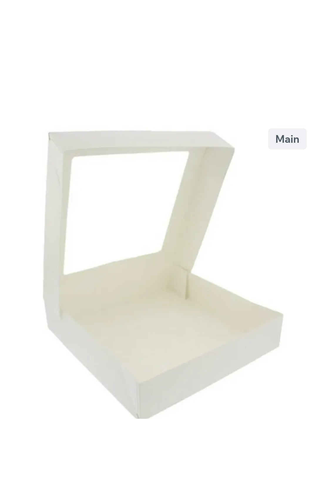 9 inch white treat boxes