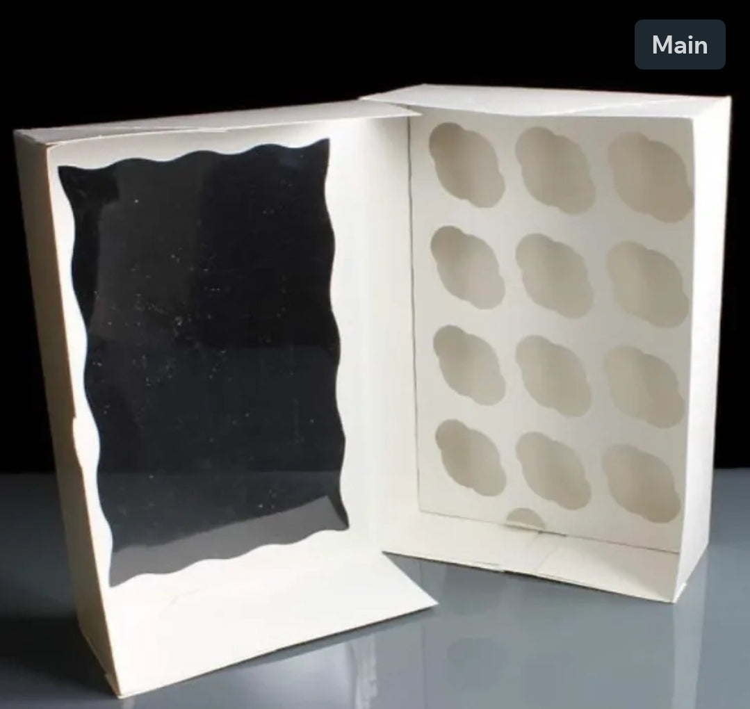 12 mini hole cupcake boxes