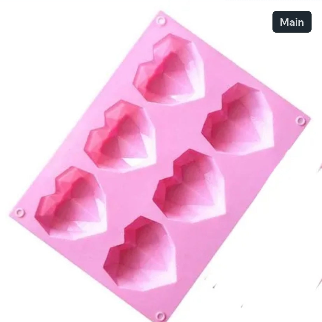 3D heart silicone mould